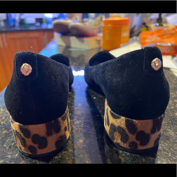 Anne Klein iflex suede shoe with suede leopard heel 6.5m - Picture 2 of 6